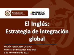 El Inglés: Estrategia de integración global MARÍA FERNANDA CAMPO