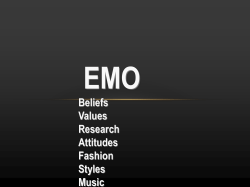 EMO Beliefs Values Research