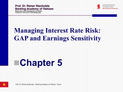 Chapter 5  Managing Interest Rate Risk: GAP and Earnings Sensitivity