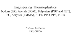 Engineering Thermoplastics_ Nylons (PA), Acetals (POM), Polyesters (PBT and PET),