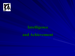 Intelligence and Achievement