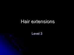 Hair extensions Level 3