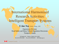 International Harmonized Research Activities: Intelligent Transport Systems Y. Ian Noy