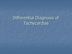 Differential Diagnosis of Tachycardias