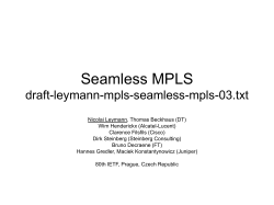 Seamless MPLS draft-leymann-mpls-seamless-mpls-03.txt