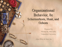Organizational Behavior, 8e Schermerhorn, Hunt, and Osborn
