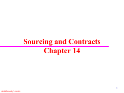Sourcing and Contracts Chapter 14 1 utdallas.edu/~metin