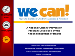 A National Obesity-Prevention Program Developed by the National Institutes of Health