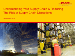 Understanding Your Supply Chain &amp; Reducing 8th March 2012