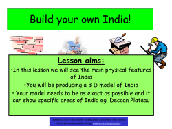 Build your own India! Lesson aims:
