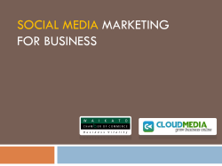 SOCIAL MEDIA MARKETING FOR BUSINESS