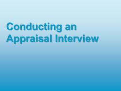 Conducting an Appraisal Interview
