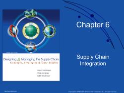 Chapter 6 Supply Chain Integration McGraw-Hill/Irwin