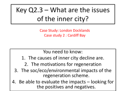 Key Q2.3 – What are the issues of the inner city?