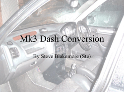Mk3 Dash Conversion By Steve Blakemore (Ste)