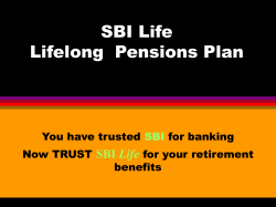 SBI Life Lifelong  Pensions Plan Life You have trusted
