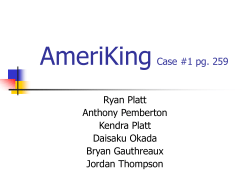 AmeriKing Case #1 pg. 259 Ryan Platt Anthony Pemberton