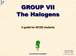 GROUP VII The Halogens 2010 i