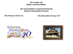 Our names are Alleen and Don Nilsen. Arizona Humanities Council.