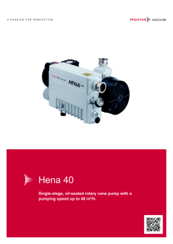 Hena 40 Single-stage, oil-sealed rotary vane pump with a /h.
