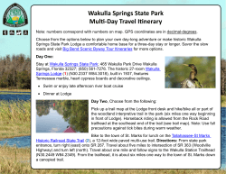 Wakulla Springs State Park Multi-Day Travel Itinerary