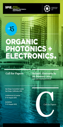 C ORGANIC PHOTONICS + ELECTRONICS