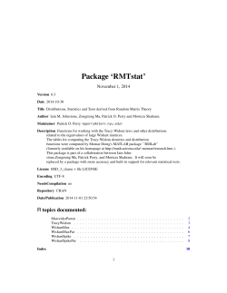 Package ‘RMTstat’ November 1, 2014