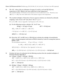 Chem 2 AP Homework #6-4: 46 The