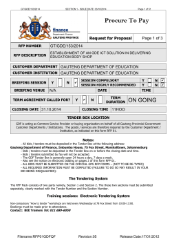 Procure To Pay Request for Proposal Page 1 of 3