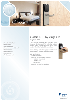 Classic RFID by VingCard Stay Updated