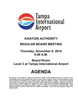 AVIATION AUTHORITY REGULAR BOARD MEETING  Thursday, November 6, 2014