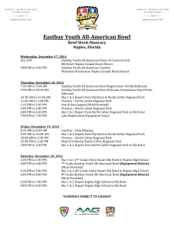 Eastbay Youth All-American Bowl Bowl Week Itinerary Naples, Florida