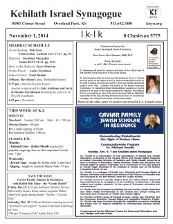 lk-lk  November 1, 2014 8 Cheshvan 5775
