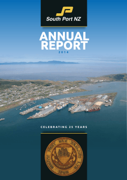ANNUAL REPORT South Port NZ 2 0 1 4