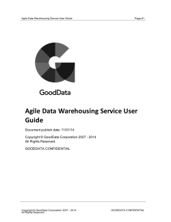 Agile Data Warehousing Service User Guide