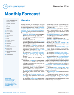 Monthly Forecast Overview