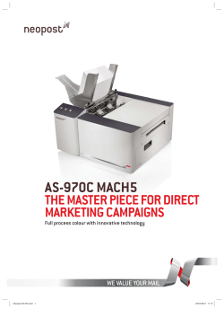 AS-970C MACH5 THE MASTER PIECE FOR DIRECT MARKETING CAMPAIGNS