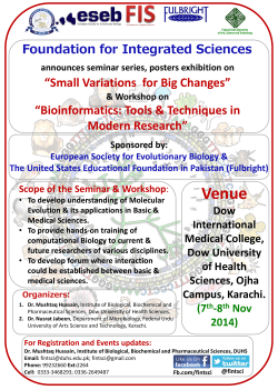“Small Variations  for Big Changes” “Bioinformatics: Tools &amp; Techniques in