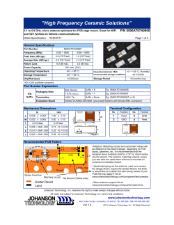 &#34;High Frequency Ceramic Solutions&#34; P/N 5500AT07A0900