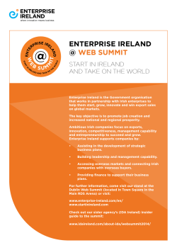 @ ENTERPRISE IRELAND WEB SUMMIT START IN IRELAND