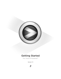 Getting Started Pro Tools M-Powered ™
