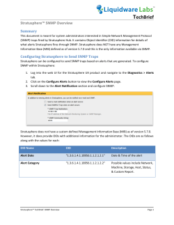 echBrief T  Stratusphere™ SNMP Overview