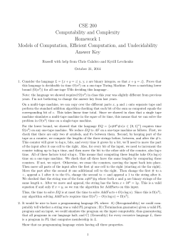 CSE 200 Computability and Complexity Homework 1