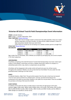 Victorian All School Track &amp; Field Championships Event Information