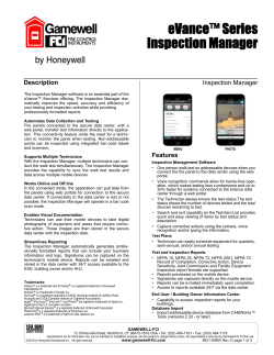 eVance™ Series Inspection Manager Description