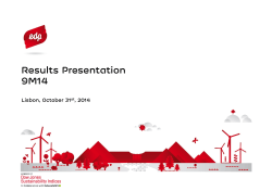Results Presentation 9M14 Lisbon, October 31 , 2014