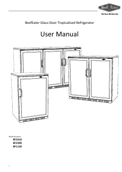 User Manual  BeefEater Glass BeefEater Glass-Door Tropicalised Refrigerator
