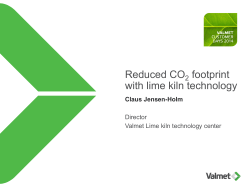 Reduced CO footprint with lime kiln technology 2