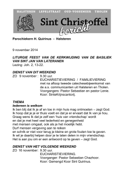 9 november 2014 Parochiekern H. Quirinus  -  Halsteren