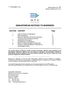 SINGAPOREAN NOTICES TO MARINERS 11 SECTION